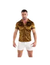 Crushed Velvet Shirt Gold