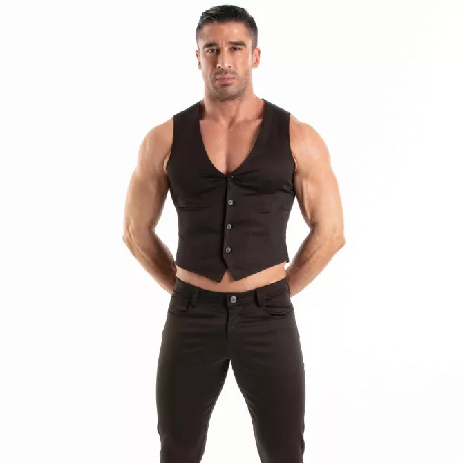 Chino Vest Black