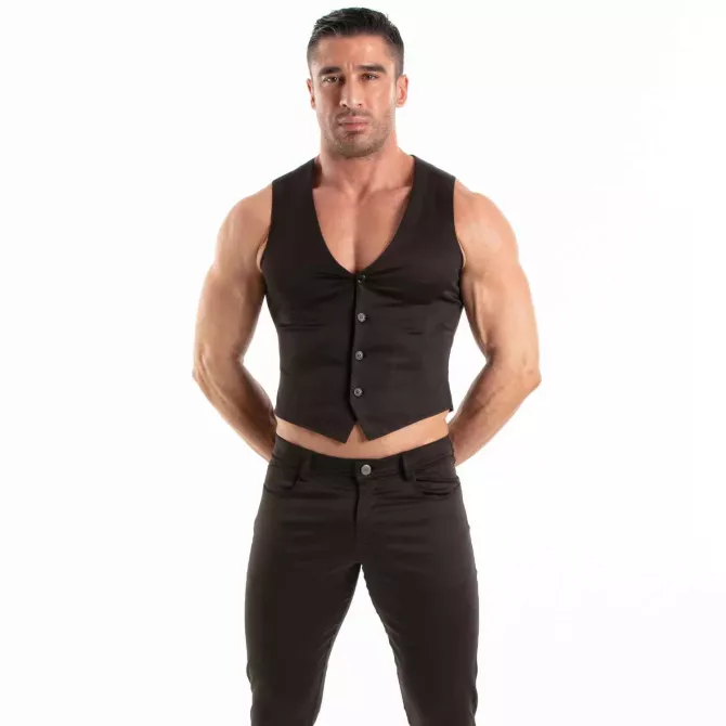 Chino Vest Black