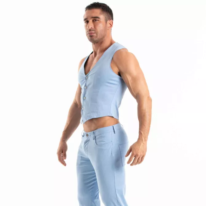 Chino Vest Blue
