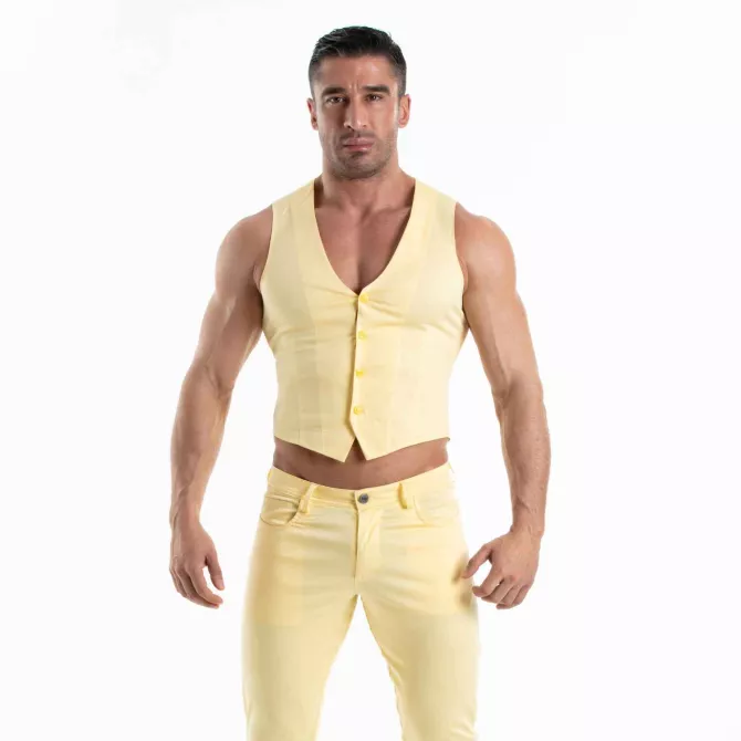 Chino Vest Yellow