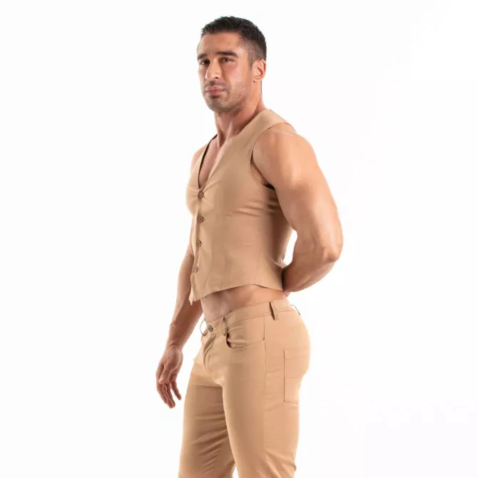 Gilet Chino Marron