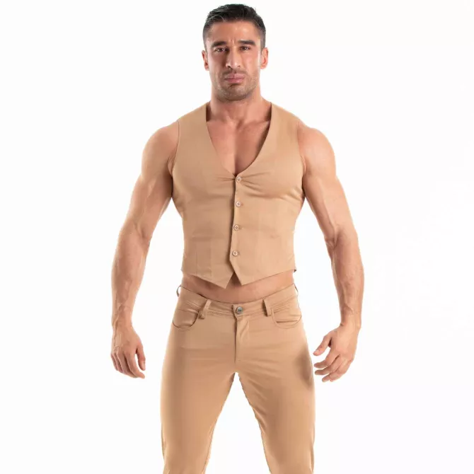 Gilet Chino Marron