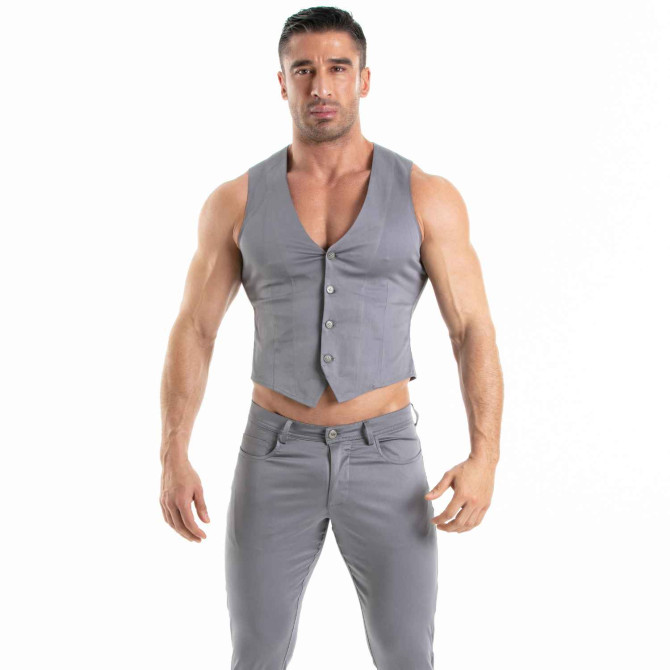 Gilet Chino Gris