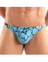 Printed Swim Thong Blue