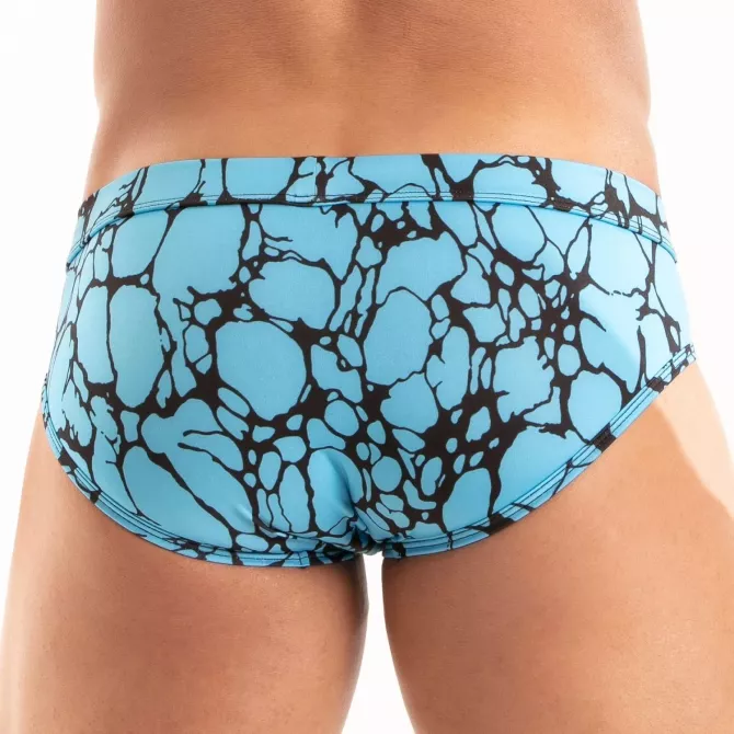 Slip De Bain Homme Imprimé Bleu | Sexy & Ajusté | TOF Paris