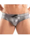 Le Nouveau Slip de Bain en métal Argenté