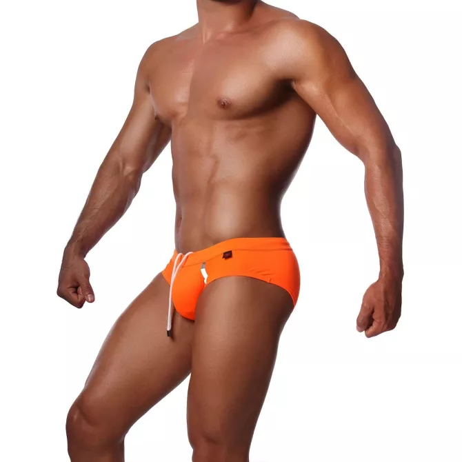 Happy Swim Briefs Neon Orange - TOFF-PARIS.com