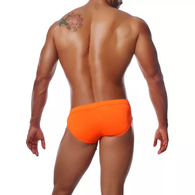 Happy Swim Briefs Neon Orange - TOFF-PARIS.com