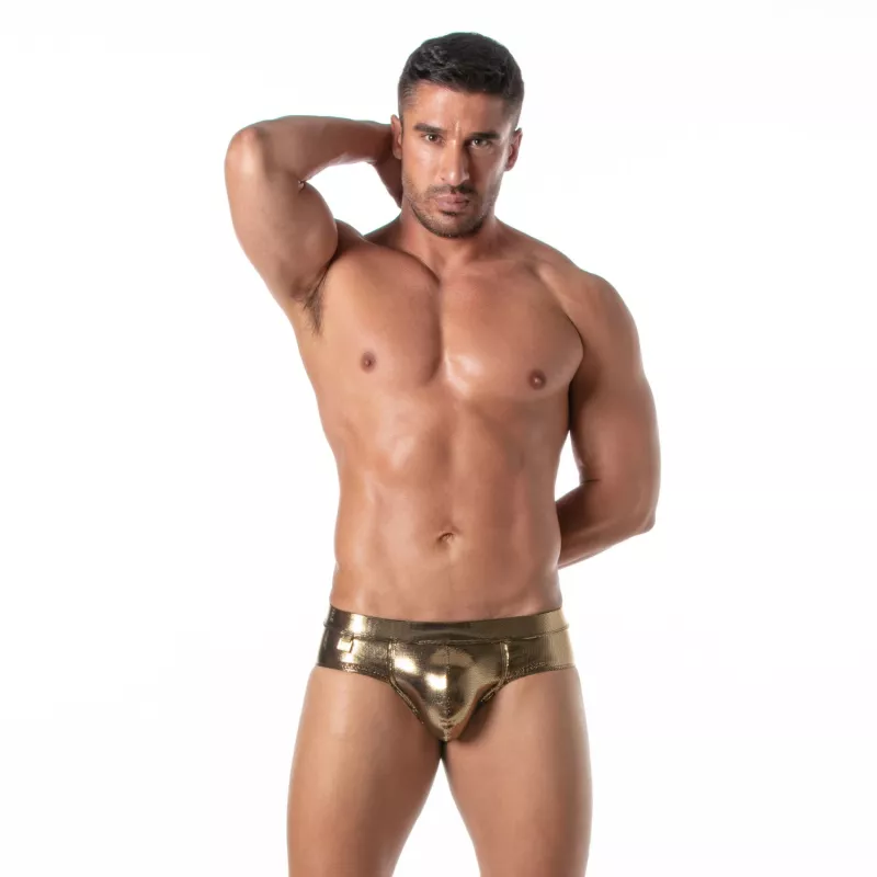 Men Wearing A Fiesta Briefs Gold