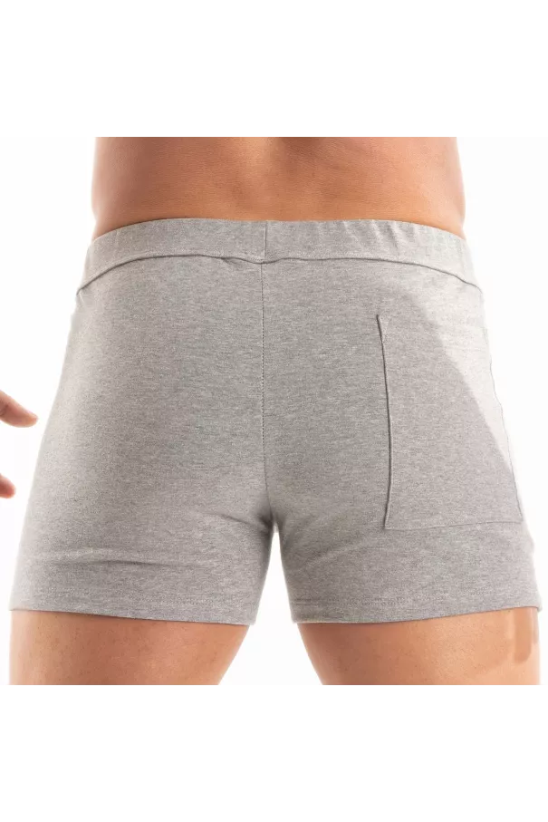Paris Short Zippé Gris