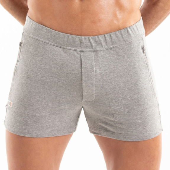 Paris Zipped Shorts Grey