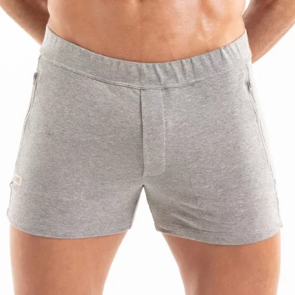 Paris Zipped Shorts Grey