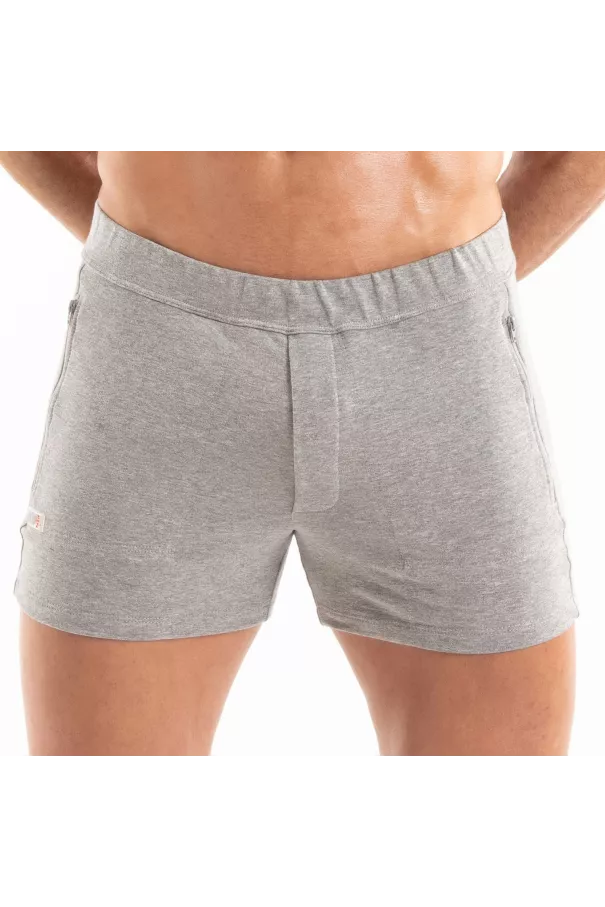 Paris Short Zippé Gris