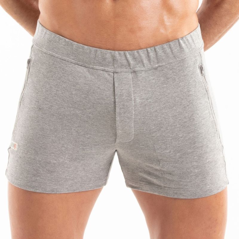 Paris Zipped Shorts Grey