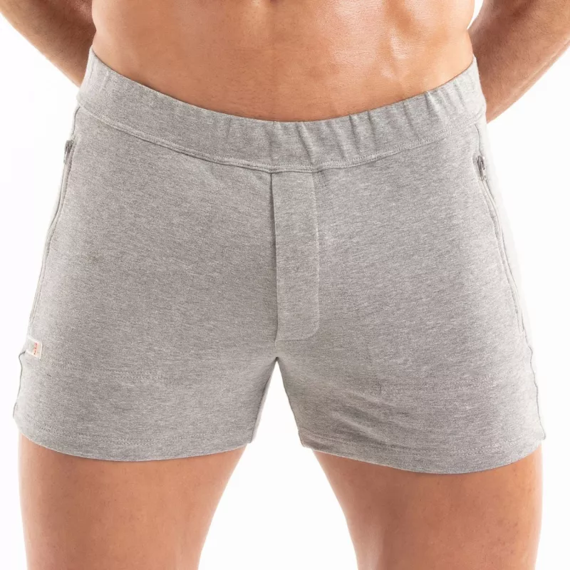 Paris Zipped Shorts Grey