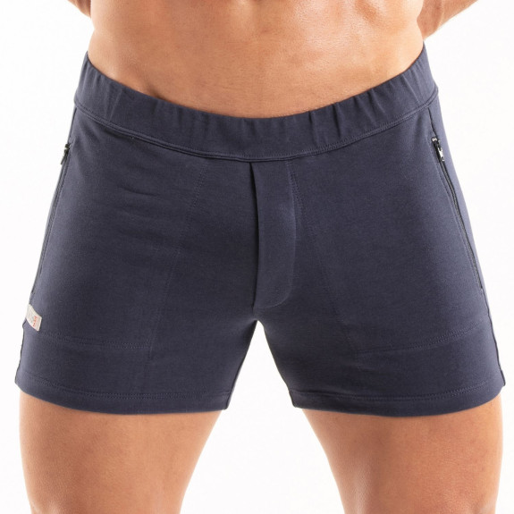 Paris Zipped Shorts Navy