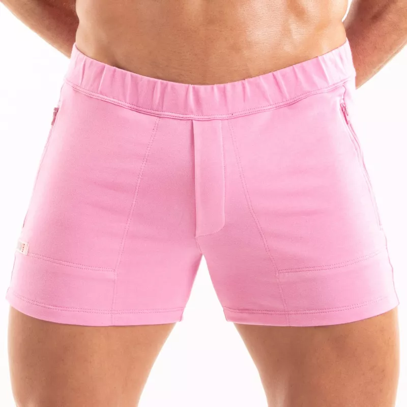 Paris Zipped Shorts Pink