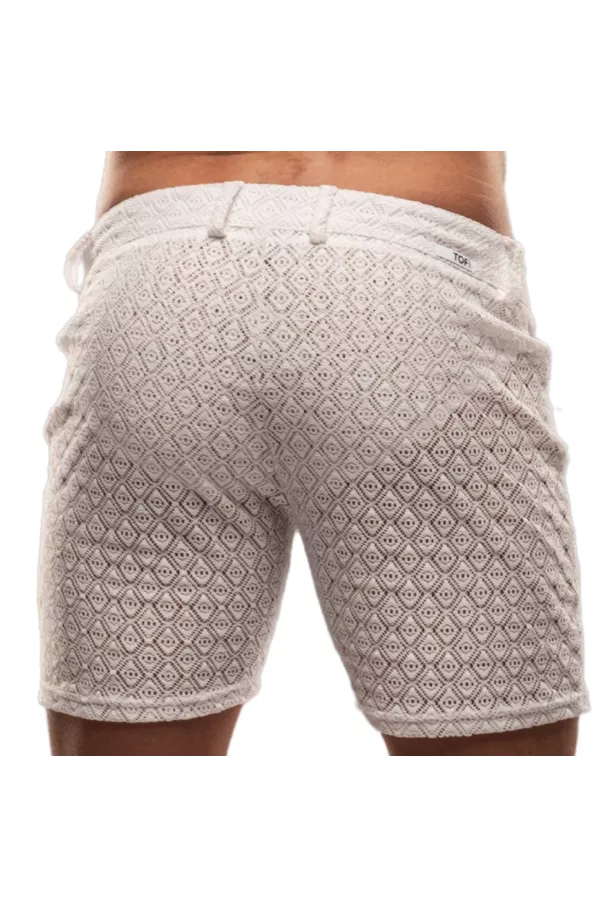 Short Mi-Cuisse Riviera Blanc