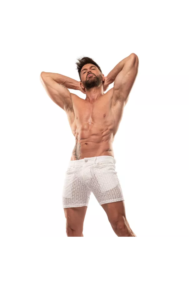 Short Mi-Cuisse Riviera Blanc
