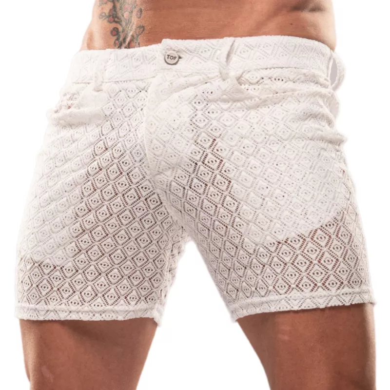 Short Mi-Cuisse Riviera Blanc