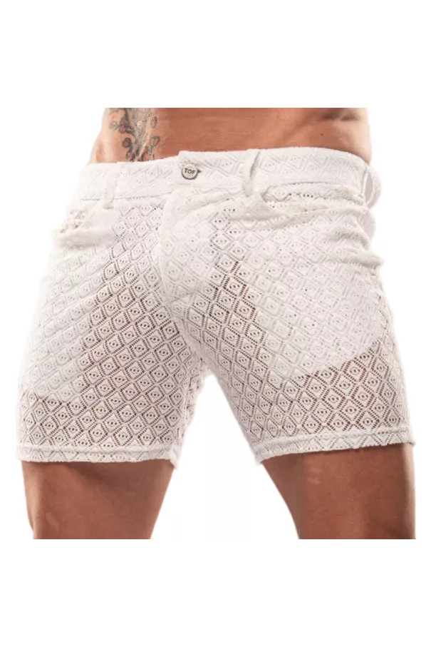Short Mi-Cuisse Riviera Blanc