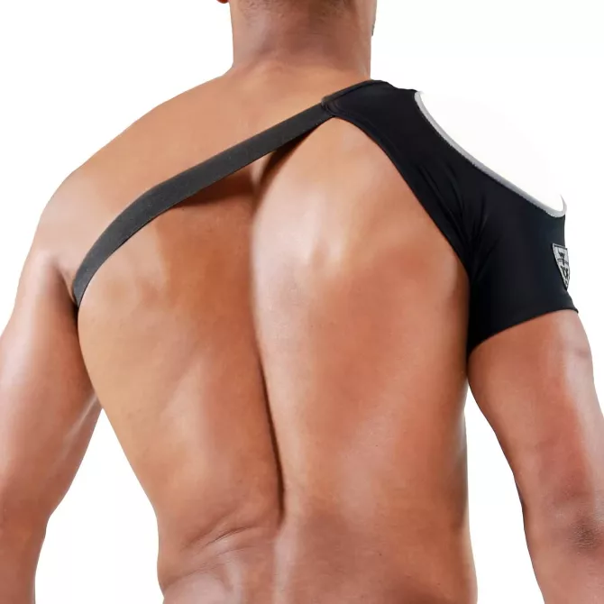 Shoulder harness Fetish Black/White - TOF-PARIS.com