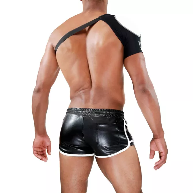 Harnais d'épaule Fetish Noir/Blanc - TOF-PARIS.com