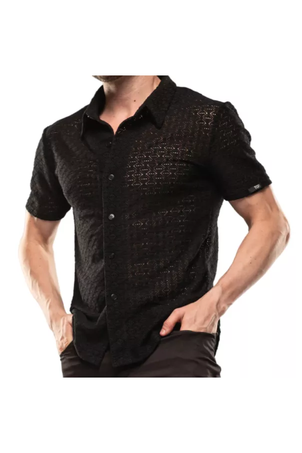Chemise à Manches Courtes Riviera Noir