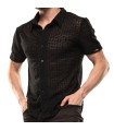 Chemise à Manches Courtes Riviera Noir