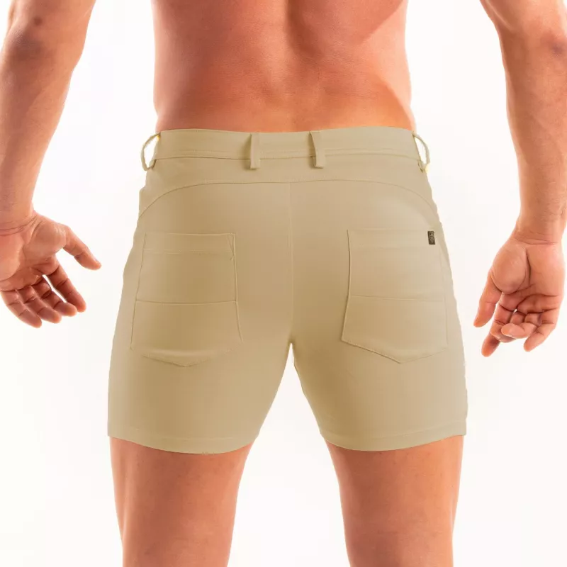 Le Short Chino Beige De Dos