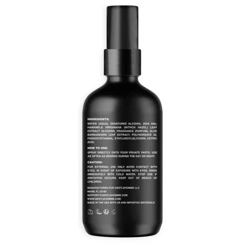 Spray Intime Homme à La Bergamote Noire | Skincare Pour Homme
