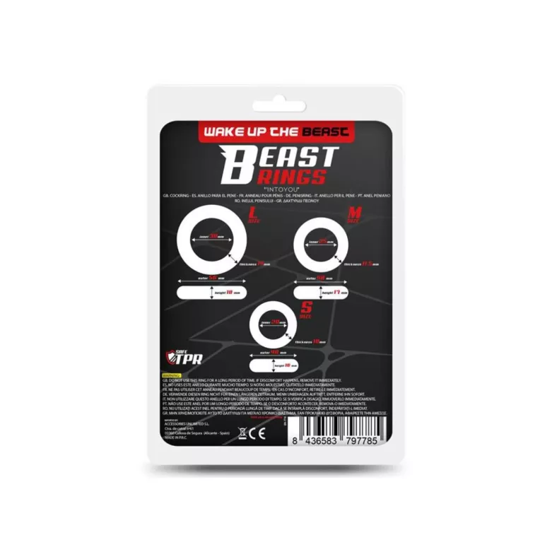 Cockring homme x3 Beast Rings | TOF Paris - Transparents