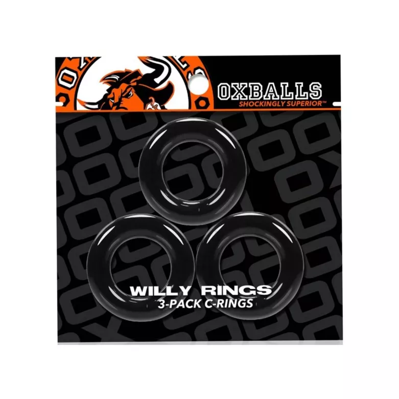 Cockrings Willy Rings x3 Noir | TOF Paris