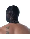 La cagoule en dentelle fluide noir de dos