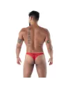 String en dentelle rouge de dos