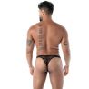 The fluid lace G thong black From back