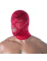 Une Cagoule Bouche Ouverte en Dentelle Fluide Rouge