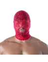 La Cagoule Bouche Ouverte en Dentelle Fluide Rouge Pour Hommes