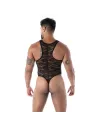 body string en dentelle noir de dos