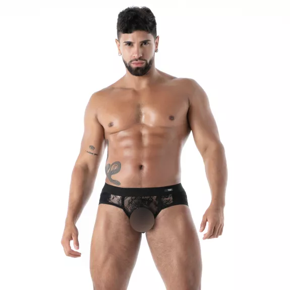 Fluid Lace Pocket Brief Black