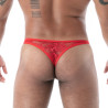 String en dentelle rouge de dos zoom produit