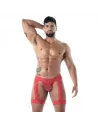 jambières en dentelle rouge pour homme