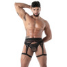The new fluid lace garter strap black