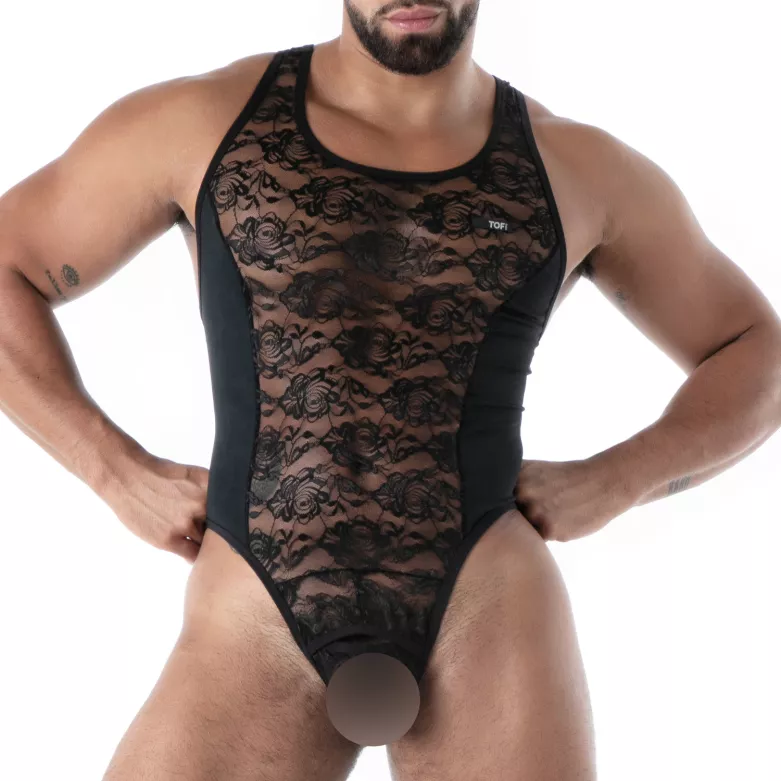 body string en dentelle noir zoom produit