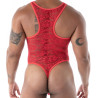 body string en dentelle rouge de dos zoom produit