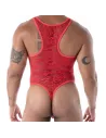 The new fluid lace open bodythong red for men