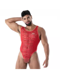 The new fluid lace open bodythong red