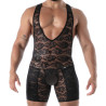 The fluid lace pocket open wrestling body black by TOF Paris