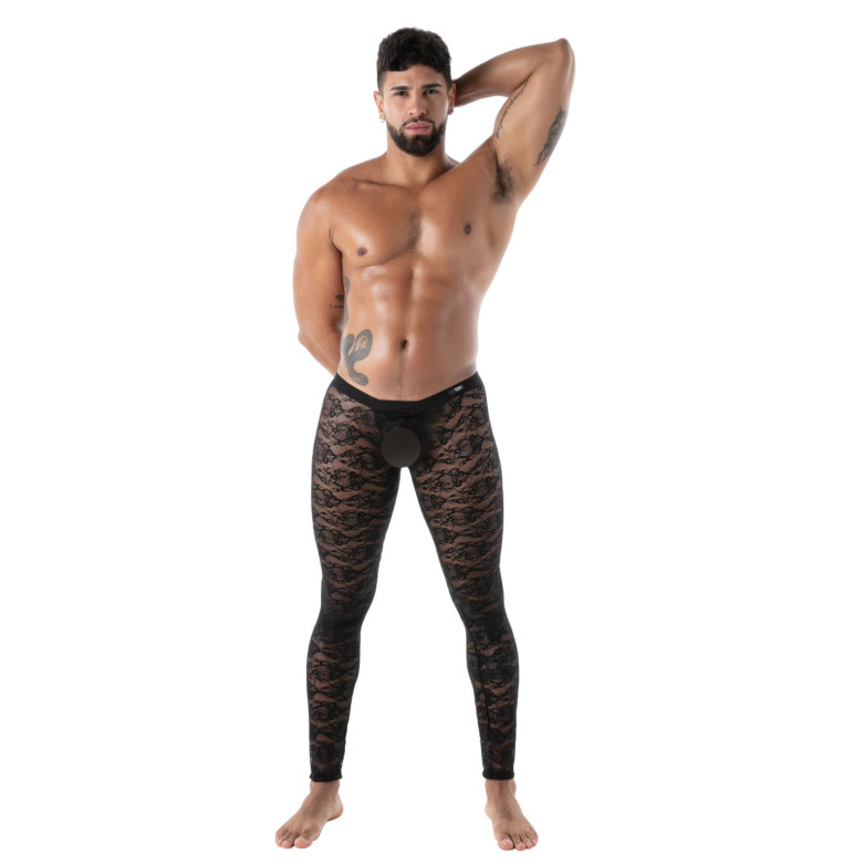 The new fluid lace open legging black